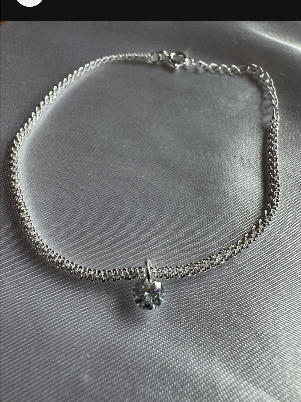 Moissanite 1/2 carat Sterling Silver bracelet